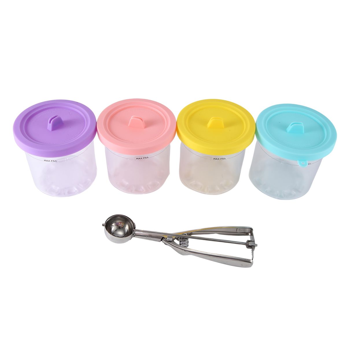4 Pack for NINJA Ice Cream Pint Cups NC299AMZ NC300S