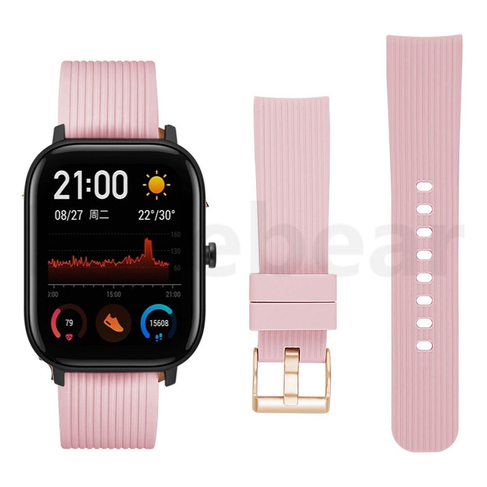 Colorful Sport Silicone Watchband Strap For Xiaomi Huami Amazfit GTS/ Amazfit Bip Lite Smart Watch Bracelet Band Replace Correa