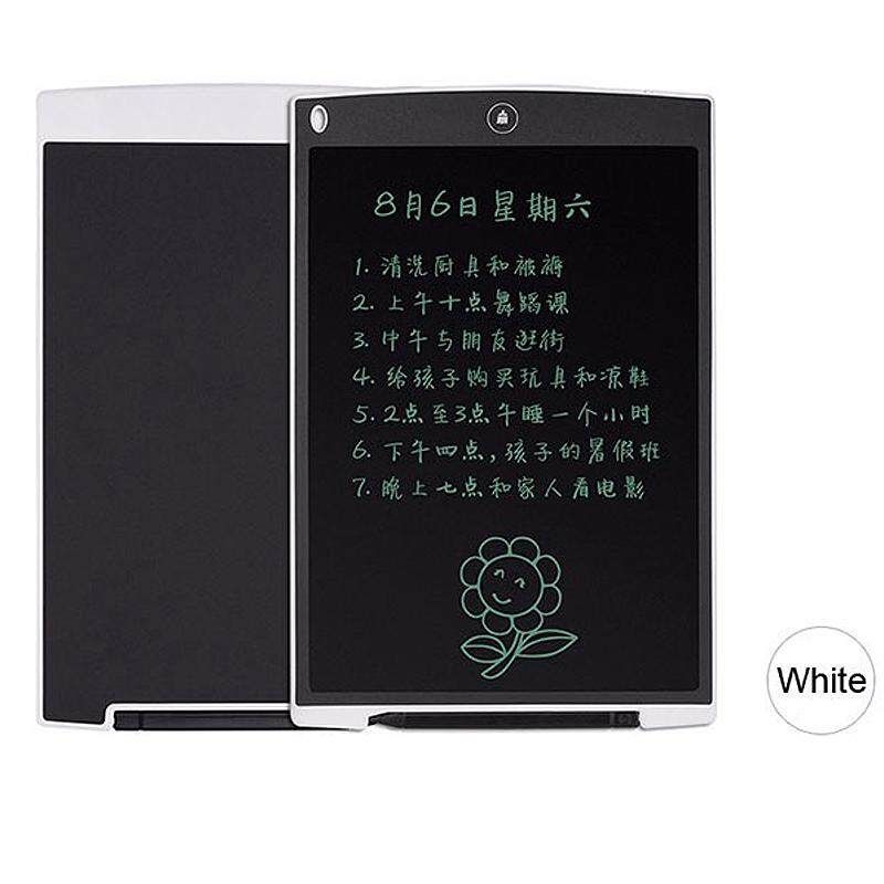 12'' Digital LCD Writing Drawing Tablet Board Pad Kids Notepad Writer White (white)