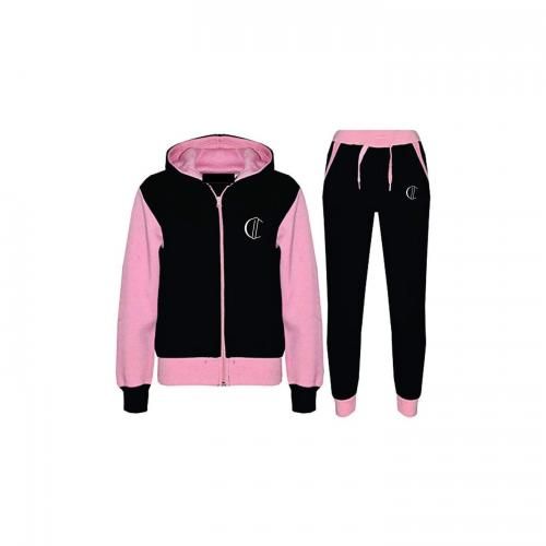 Pink/black Female Jacket And Jogger