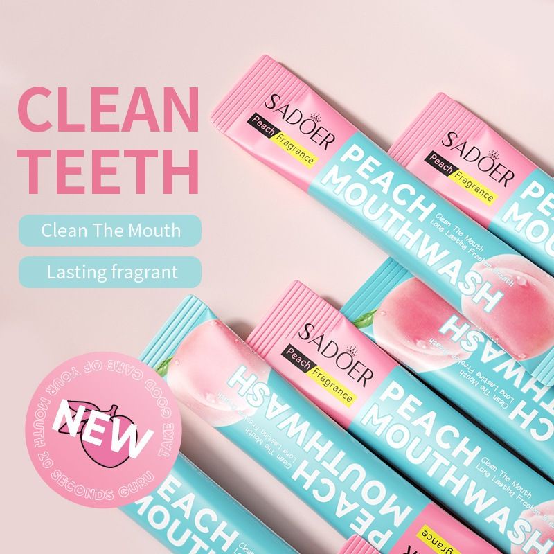 Fresh Breath Peach  Mouthwash ( 10ml Pocket Size)