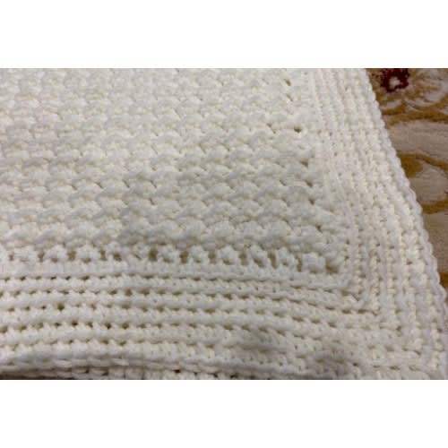 Unisex Baby Blanket - 40 X 40 Inches  - Cream