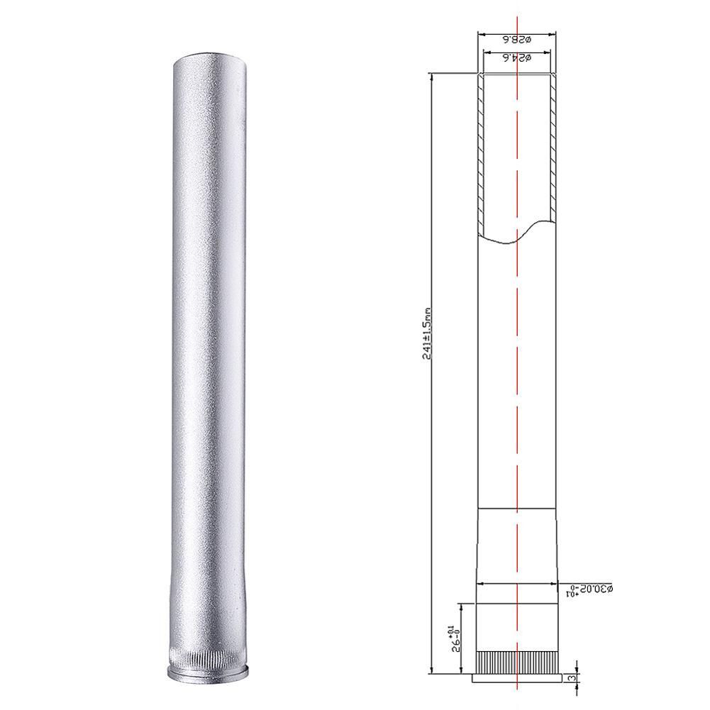 MEIJUN Bike Front Fork Standpipe 28.6mm 30mm Aluminum Alloy Fork Top Tube for Mountain Bike Road Bike