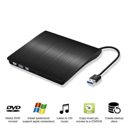 CD/DVD RW Superdrive USB 3.0 Portable Slim Rewriter Burner