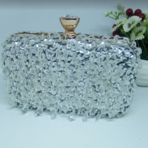 Classy Shapped   Purse - SIlver