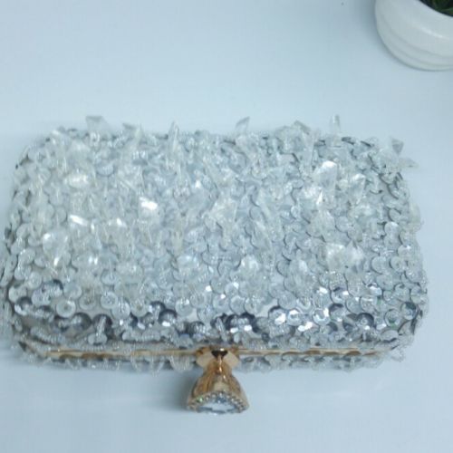 Classy Shapped   Purse - SIlver