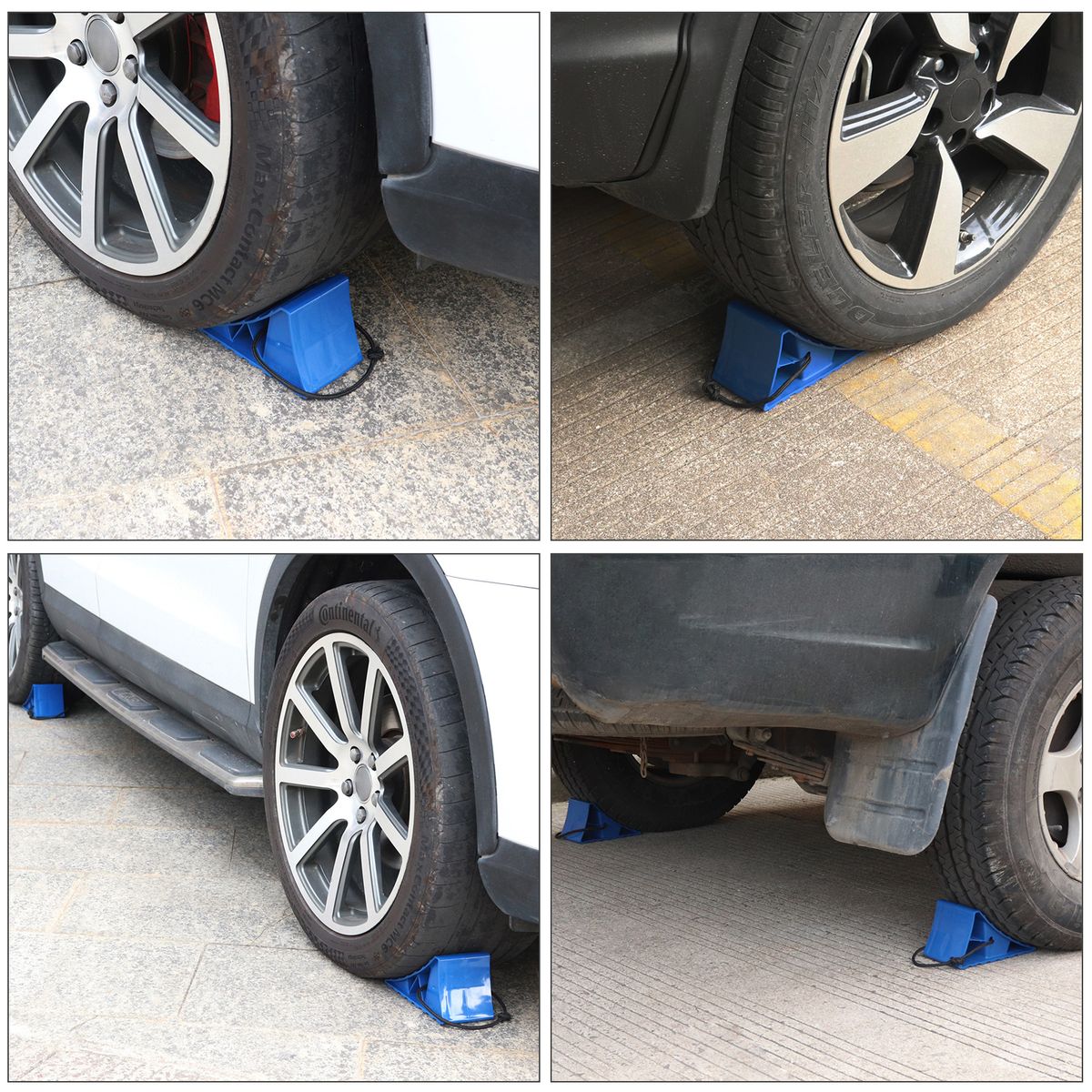 2PCS Large Wheel Chocks With Rope For RV Camper Car Tire