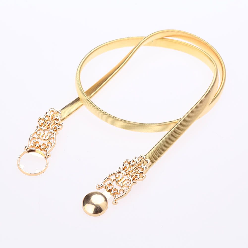 New Fashion Women Waist Belt Chain Metal Gold Tone Hollow