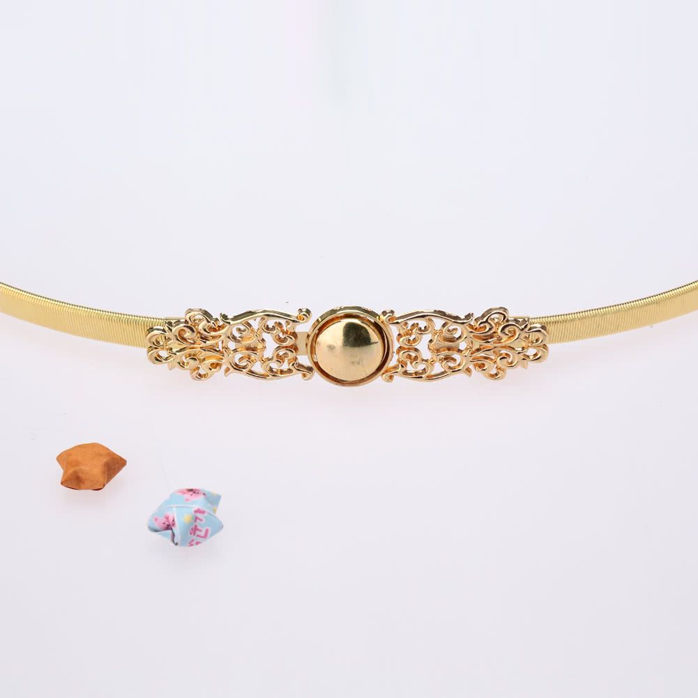 New Fashion Women Waist Belt Chain Metal Gold Tone Hollow