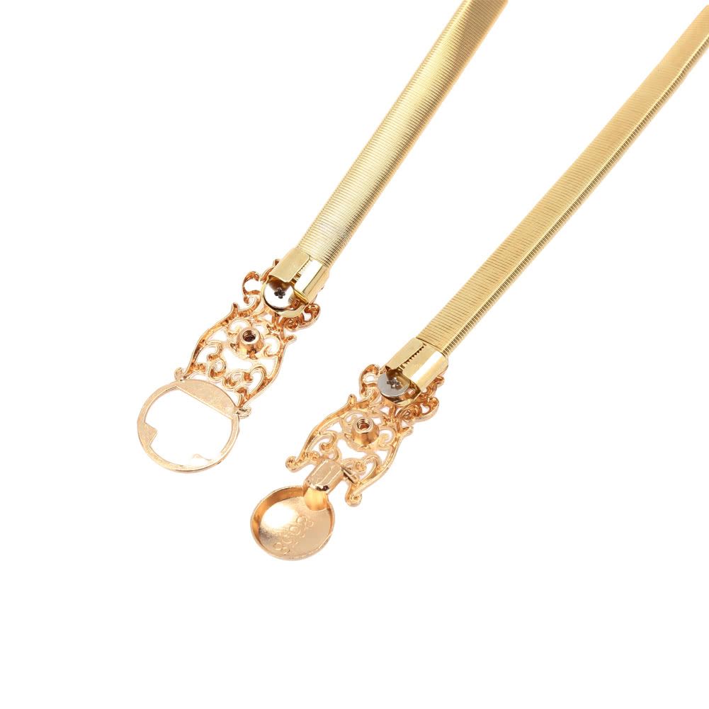 New Fashion Women Waist Belt Chain Metal Gold Tone Hollow