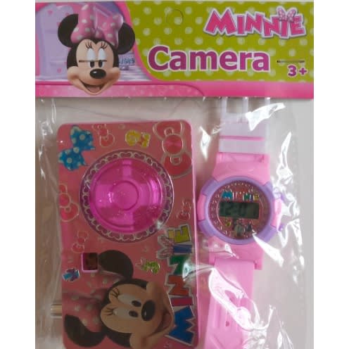 Minnie Camera Preloaded With Cartoon lmage And Digital Kids Watch