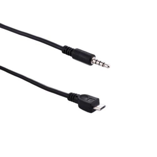 3.5mm Male To Micro Usb Male Audio Aux Cable For Phone, Computer - 40cm