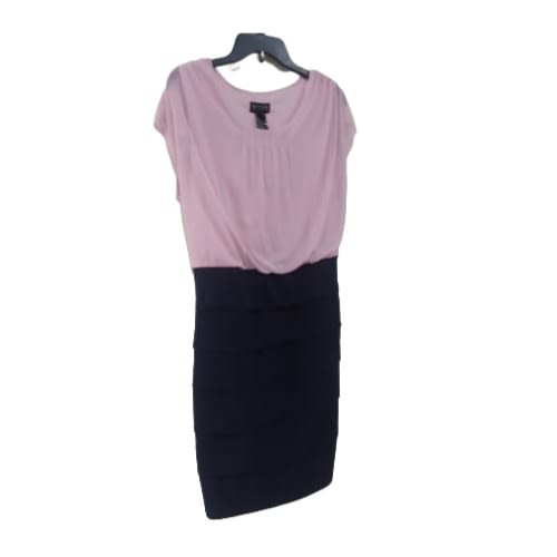 Women's Short Dress- Pink/navy Blue
