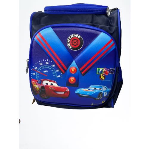 4 In 1 Kids Car Themed Lunch Bag Set With Flask Water Bottle Spoon