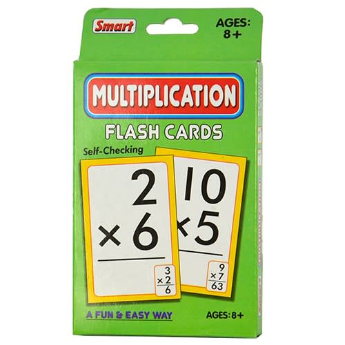 Multiplication Flashcards Self-checking Laminate