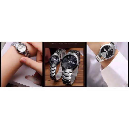 Wlisth Couple Wristwatch- Silver