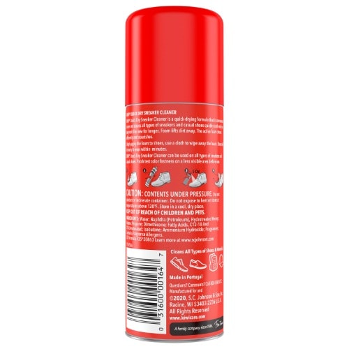 Kiwi Quick Dry Sneaker Cleaner Spray -5.5 Oz. (1 Aerosol Spray)