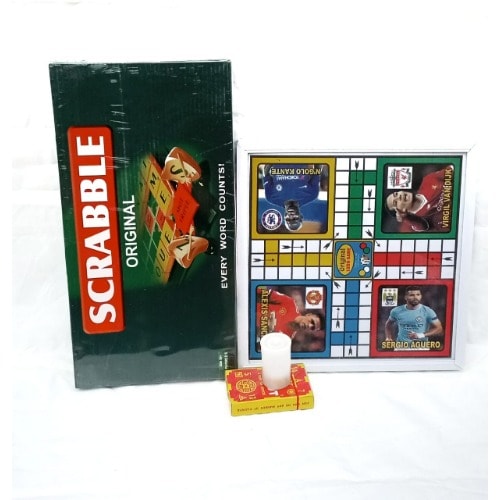 Scrable + Ludo+ Whot Card Games