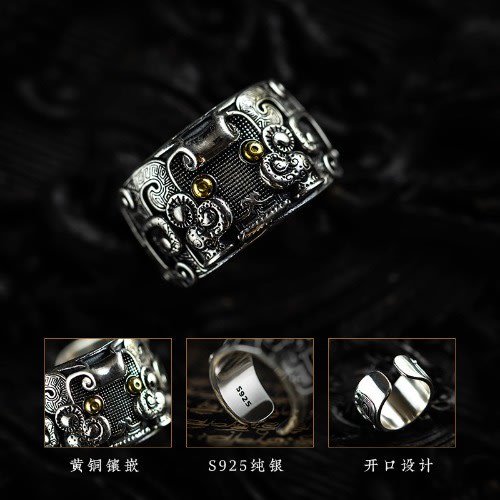 Men's Adjustable Zirconia Ring