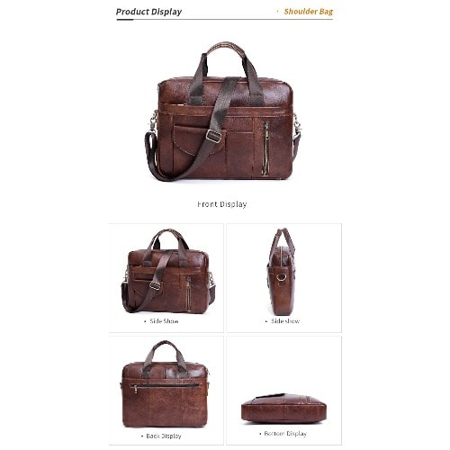 15.6" Coffee Laptop Bag