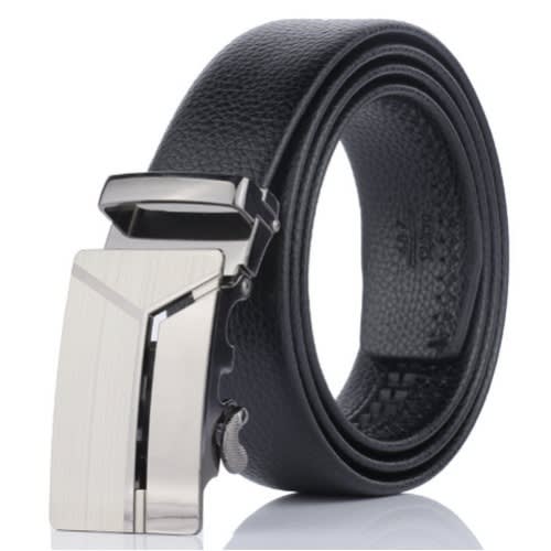 Men's Belt Buckle -Black & Silver
