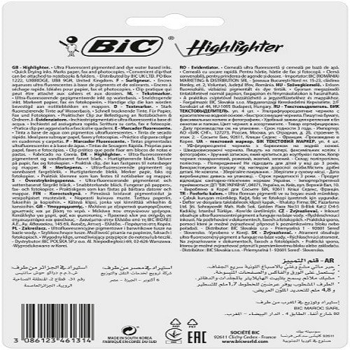 Flat Highlighter Ultra-Fluorescent X 4