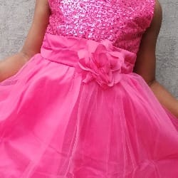 Fuchsia Pink Sequins Dress