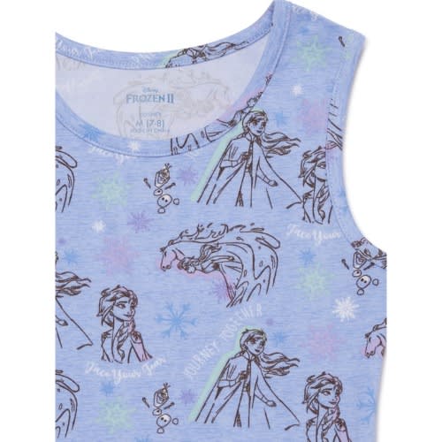 Frozen 2 - Elsa Girls Drop Waist Dress- 2 Pieces - Blue