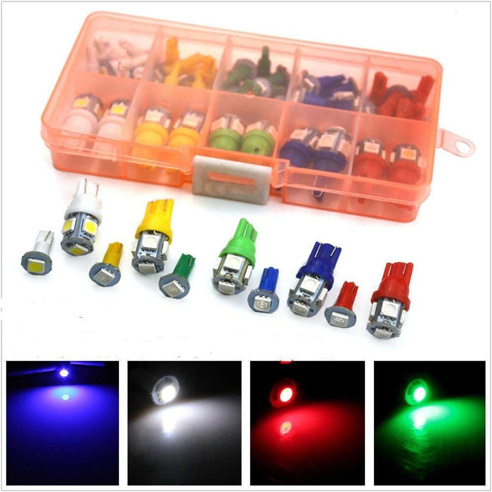 40Pcs T5/T10 5050 SMD Bulbs Dashboard Instrument Panel LED Light Lamp