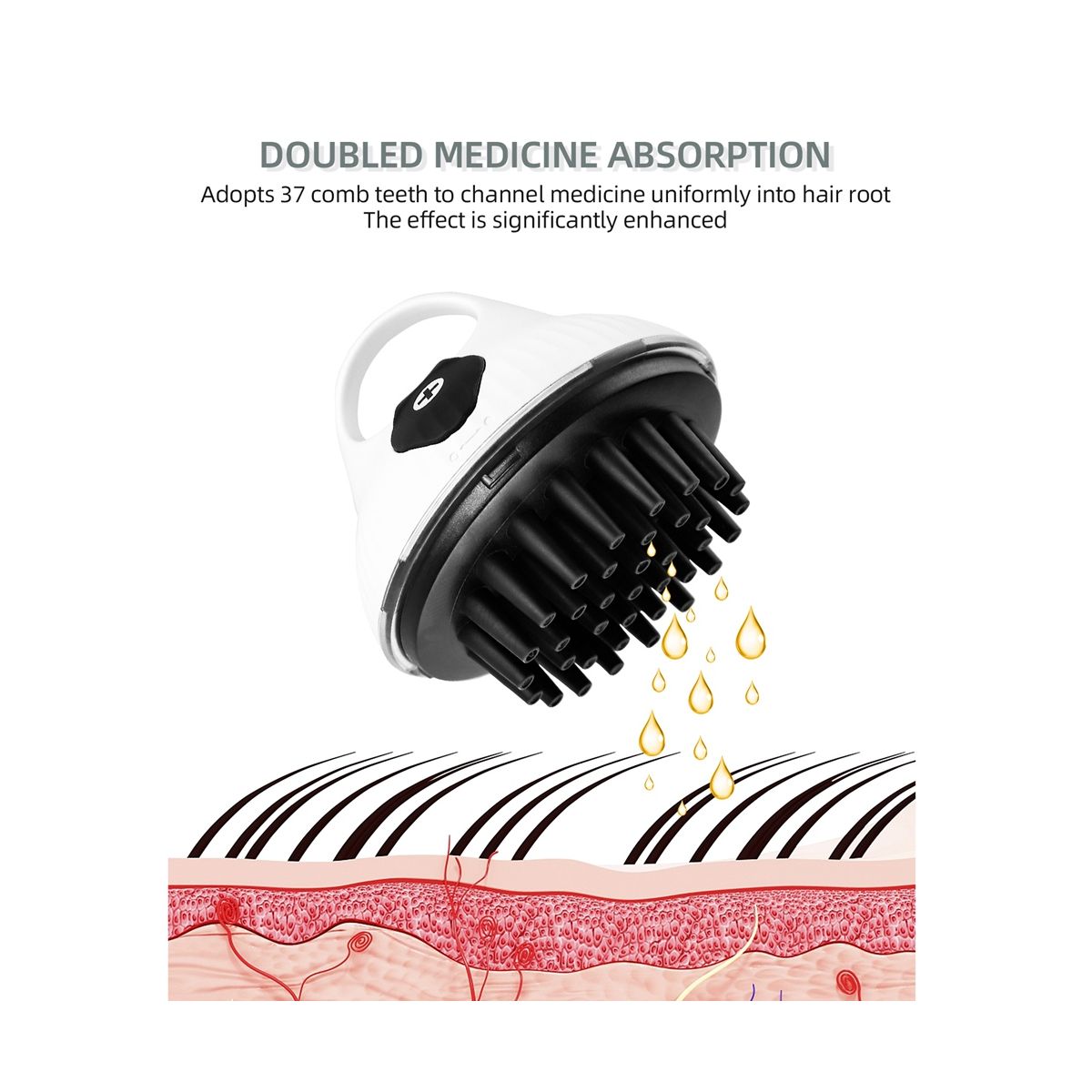 Washable Hair Nutrient Comb Scalp Solutions Applicator