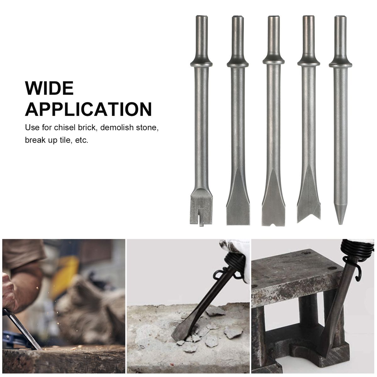 7-Piece Pneumatic Chisel Set Heavy Duty Air Hammer Punch