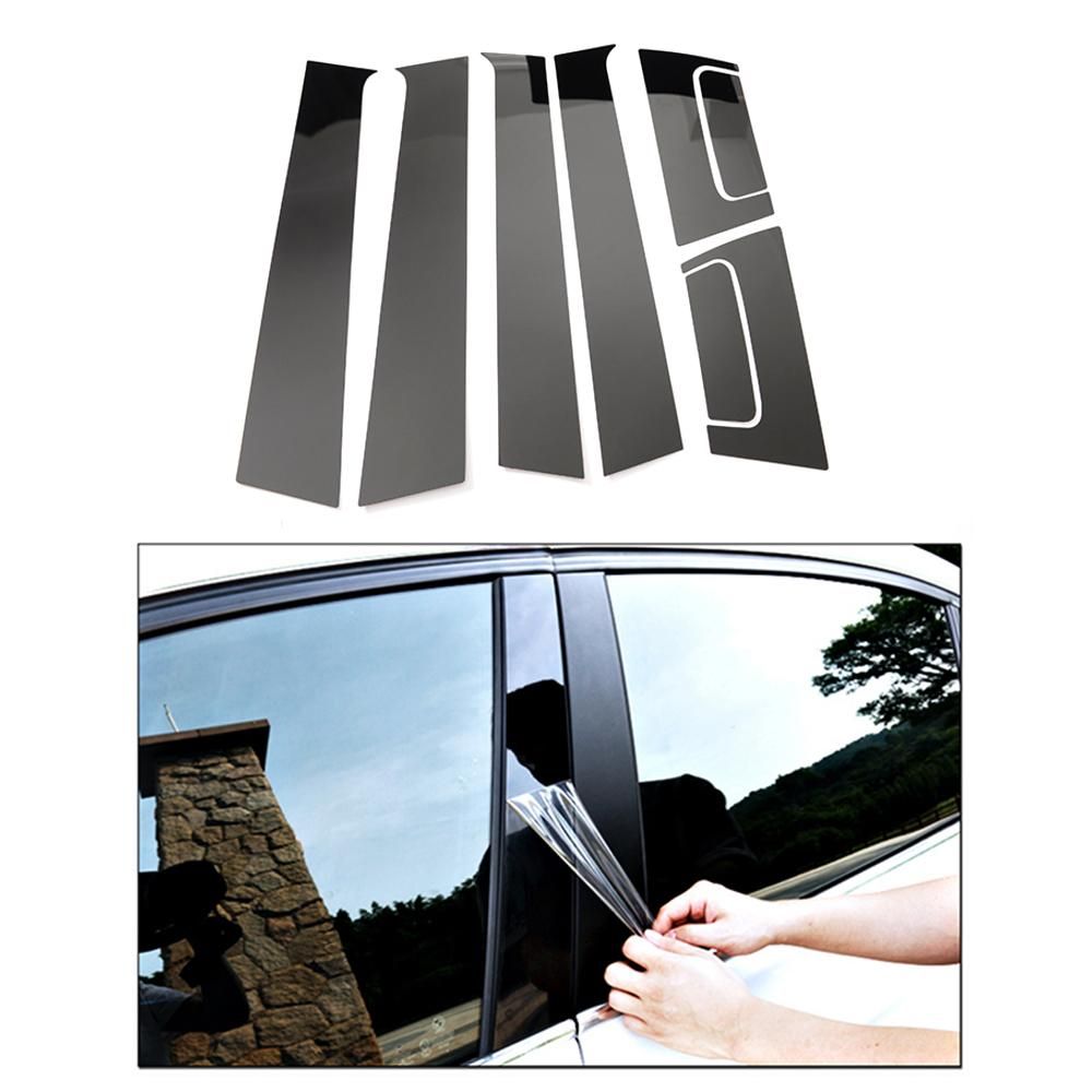 8Pcs Sides Door Casement Pillar Cover Edge Protection Anti-Scratch Trims Stickers For Honda HRV HR-V 2016-2020 Car Accessories