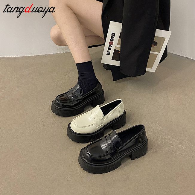 (black Light)loafers Women Platform Shoes Hidden Height Heels Women's Casual Loafers For Sprin JIN