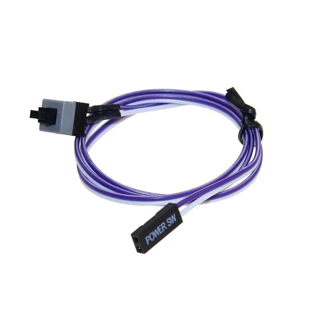 50pcs/lot I/O Reset motherboard cable Desktop Computer PC Case POWER Button SW switch power Cord Cable Re-starting switch cable