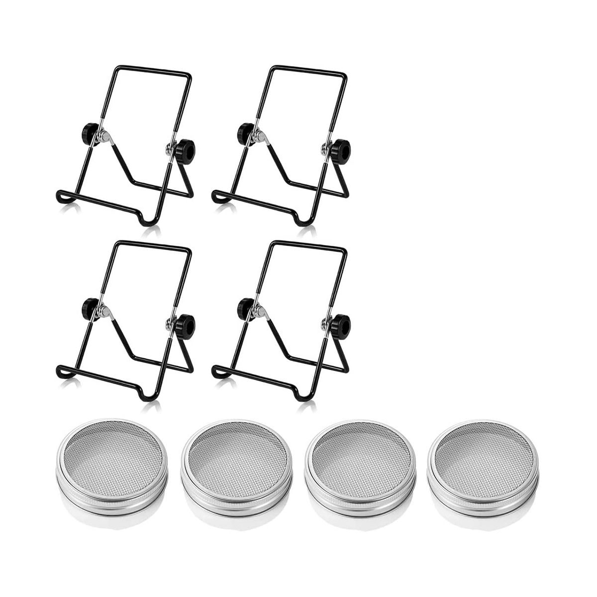 8 Packs Sprouting Jar Lids Sprouting Stand, Stainless