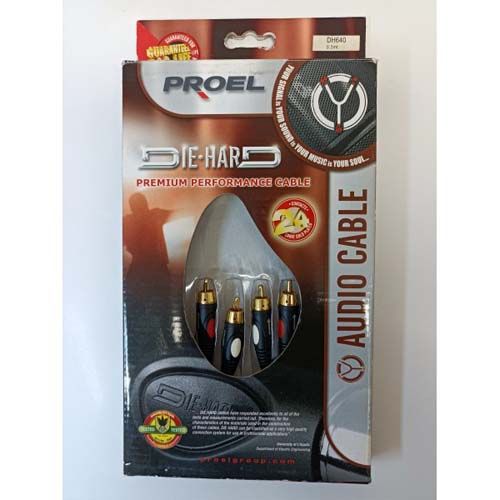 Die Hard DH640 0.3M Professional Audio Cable - 2xRCA-2xRCA