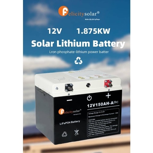 12v 150ah Felicity Lithium Ion Phosphate lifepo4 Battery
