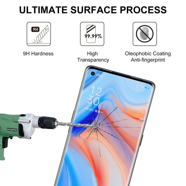 For OPPO Reno4 Pro Full Screen Tempered Film