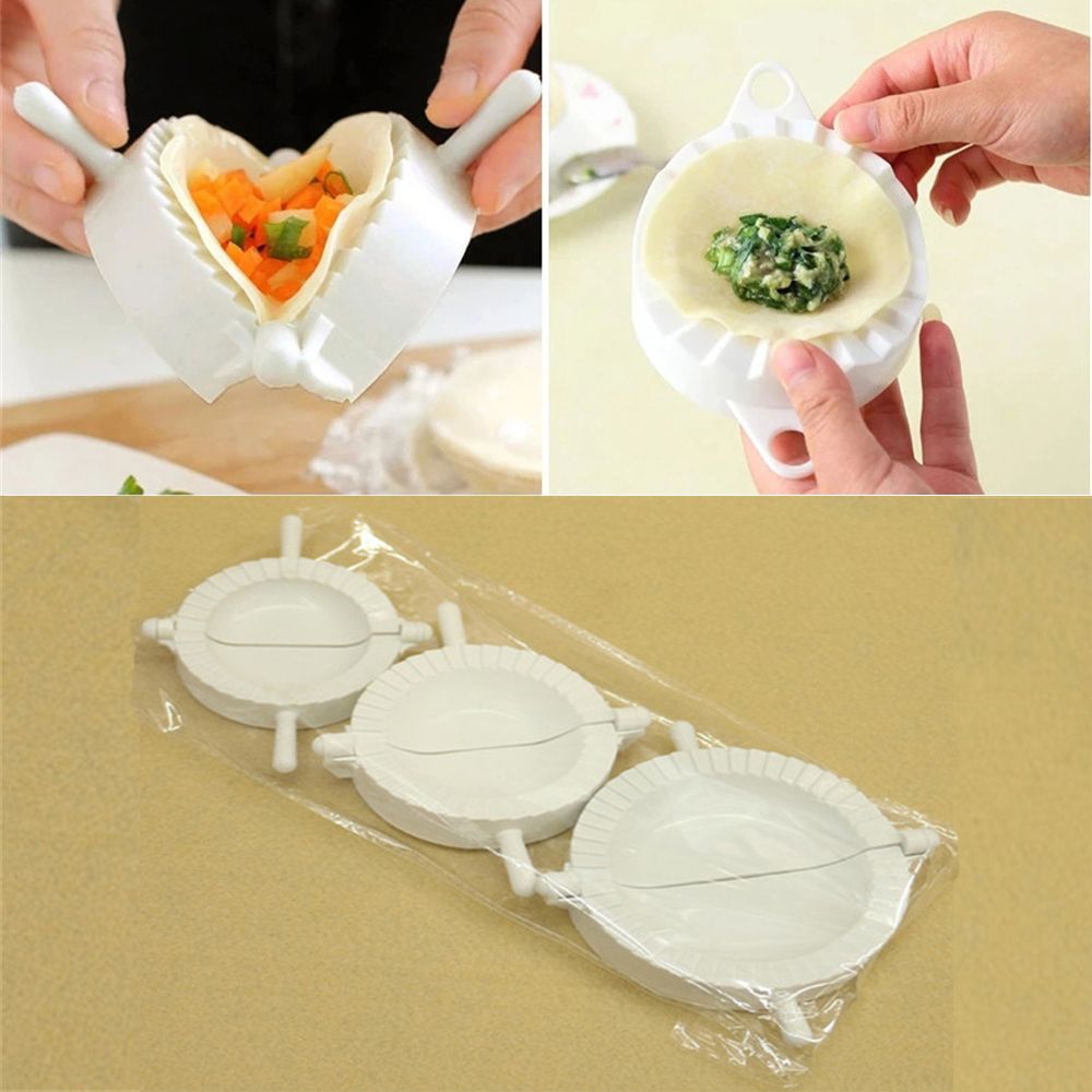 3pcs Dumpling Mold Dough Press Gadgets Kitchen Tool