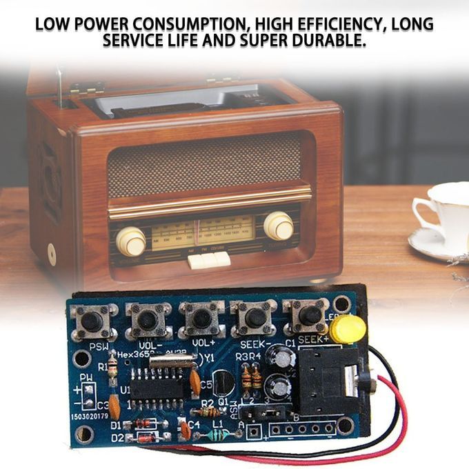 Wireless Stereo FM Radio Receiver Module PCB DIY Electronic Kits 76MHz-108MHz Multi-color Mixed