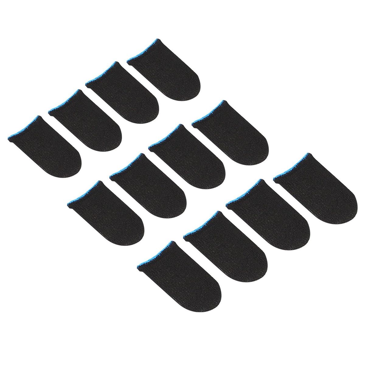 18-Pin Carbon Fiber Finger Sleeves for PUBG Mobile Games Contact Screen Finger Sleeves12 Pcs