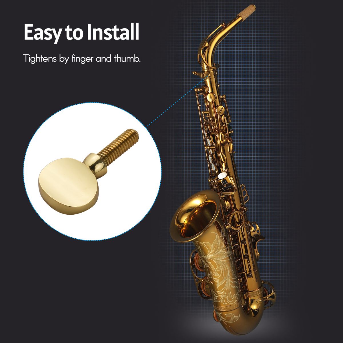 5pcs Brass Sax Neck Tightening Screws Saxophone Replacement