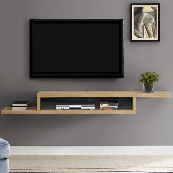 Wall Mounted TV/DVD & Remote-Control Floating Wall Shelf