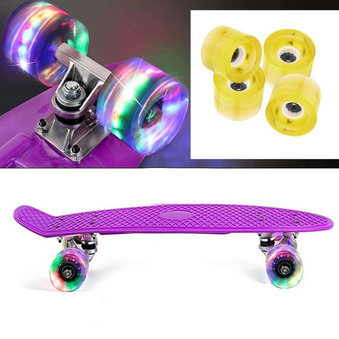 4Pcs Luminous Skateboard Wheels 60x45mm Longboard Wheel Parts Yellow