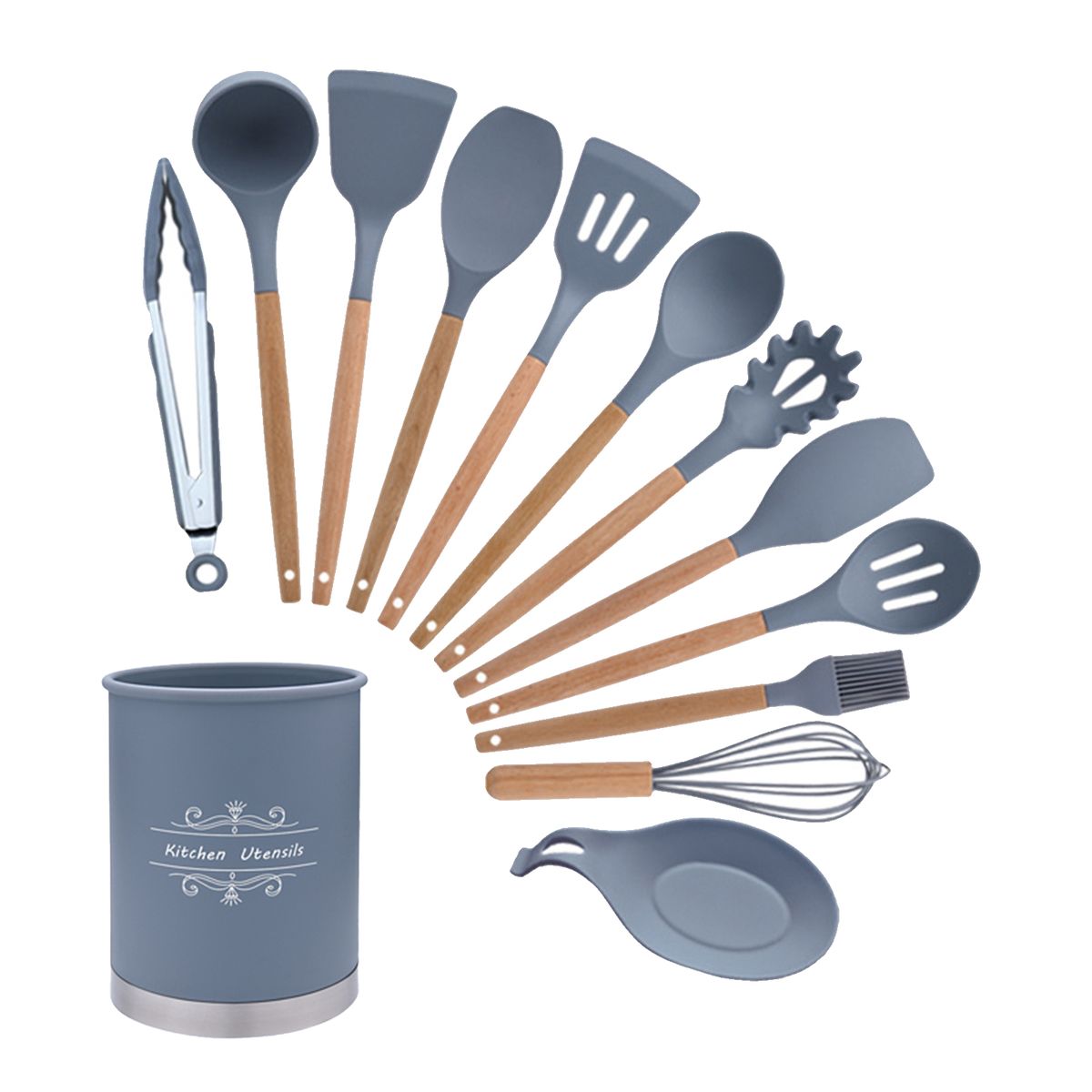 13PCS Cooking Utensils Kitchen Utensil Set Silicone