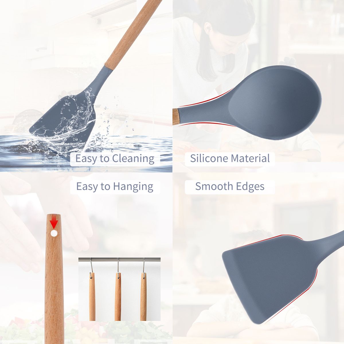 13PCS Cooking Utensils Kitchen Utensil Set Silicone