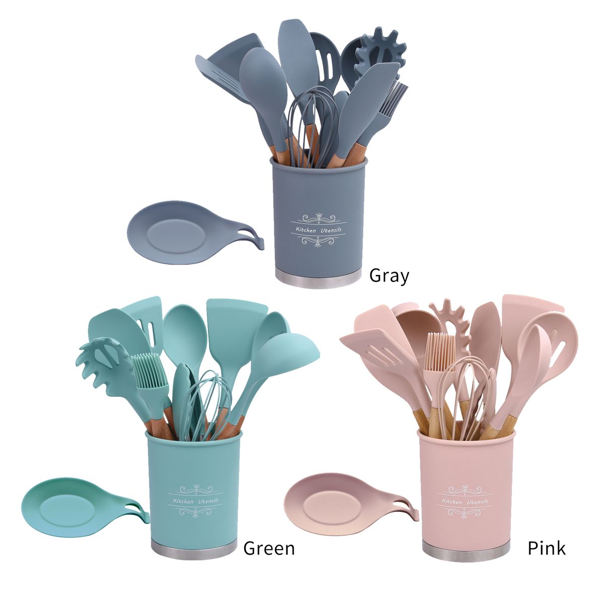 13PCS Cooking Utensils Kitchen Utensil Set Silicone