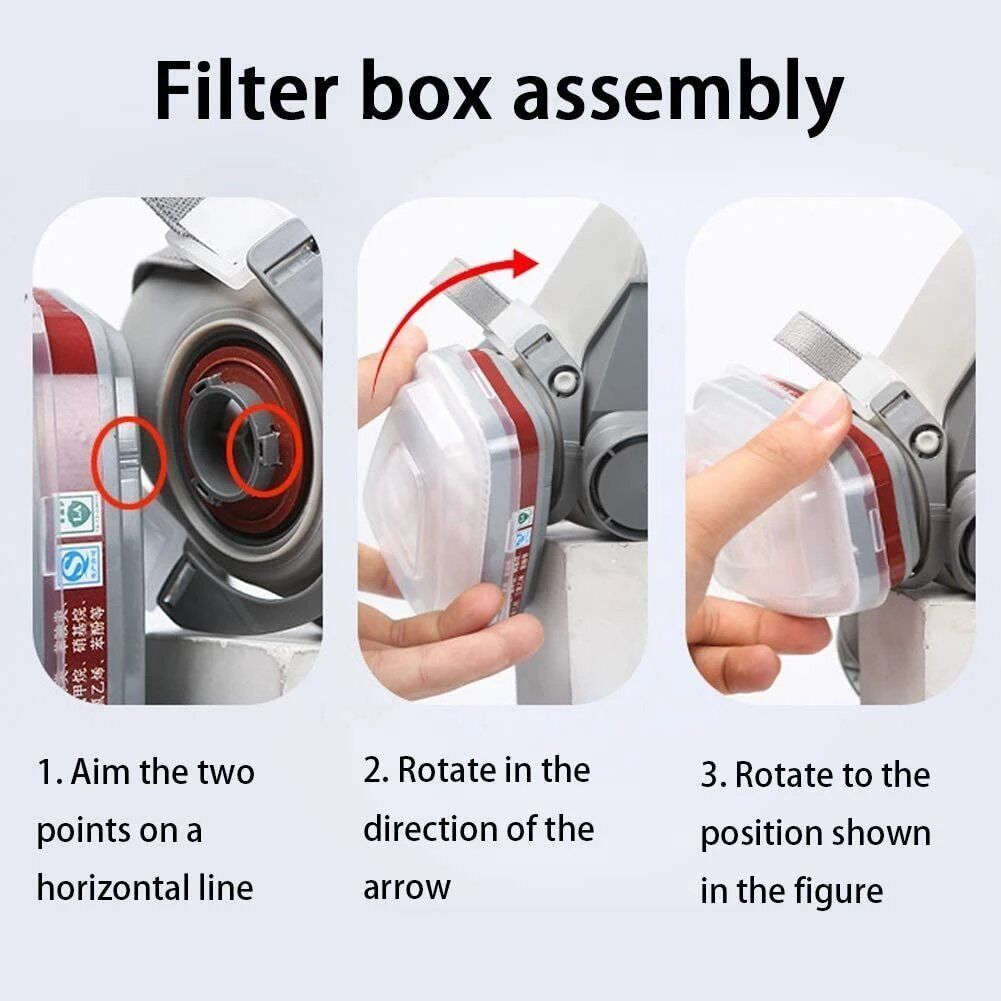 Reusable Multipurpose Chemicals Safety Mask +Filters