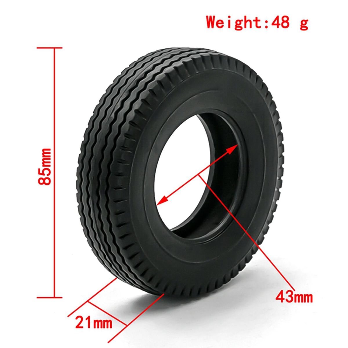 RC Crawler Rubber Tires RC Car Tires 4pcs Replacement for 1/14 Tamiya Tractor