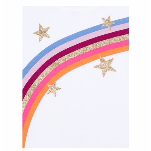 Girls Rainbow Graphic Short Sleeve T-shirt Tee